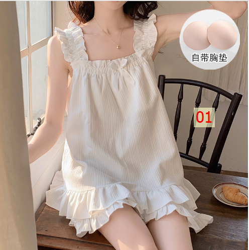 24HH292.01 - BỘ VÀ VÁY MẶC NHÀ KÈM BRA