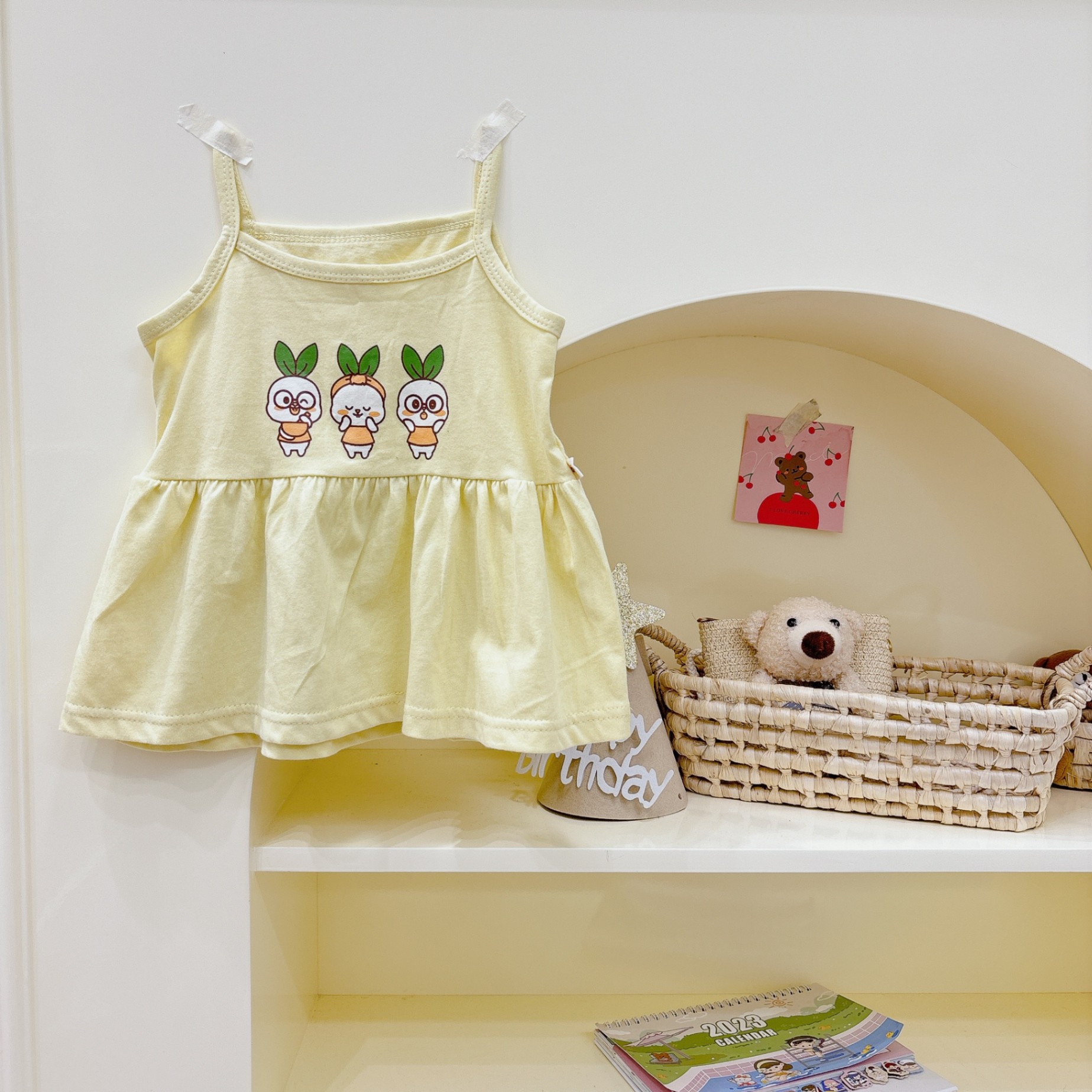HAX2435 - SET 2 ÁO 2 DÂY COTTON XUẤT BÉ GÁI