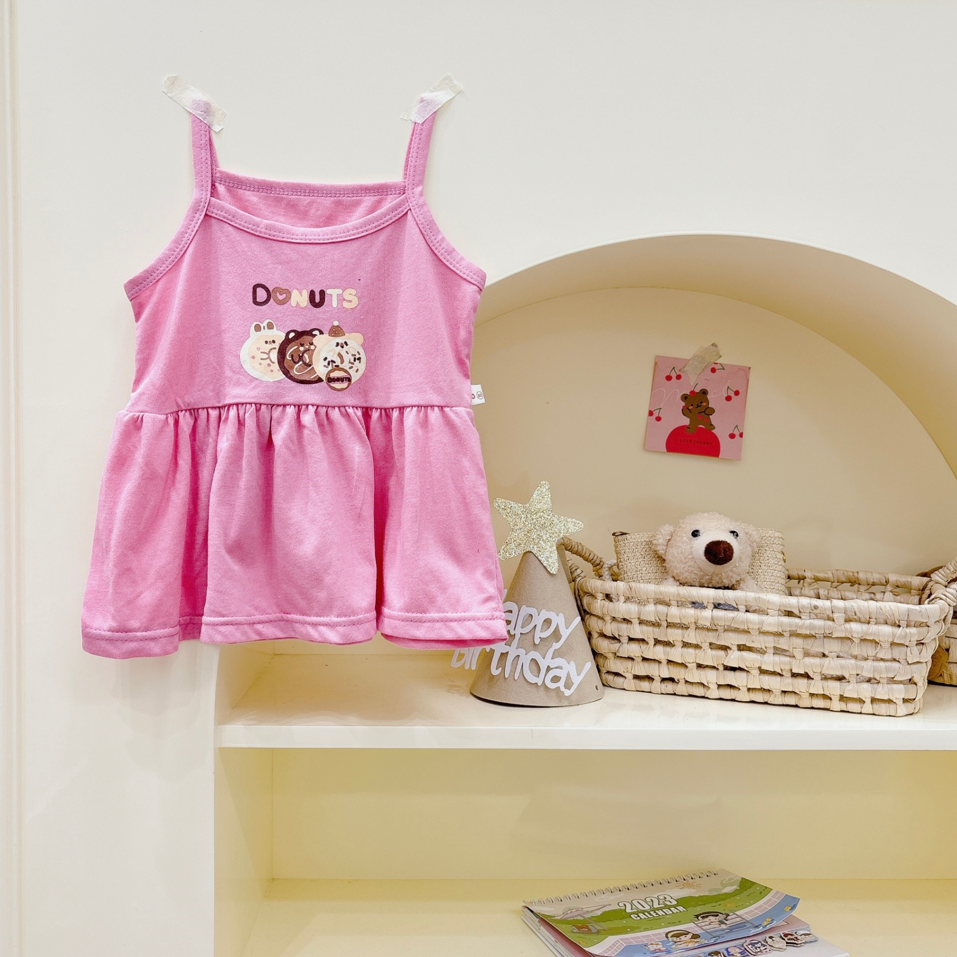 HAX2435 - SET 2 ÁO 2 DÂY COTTON XUẤT BÉ GÁI