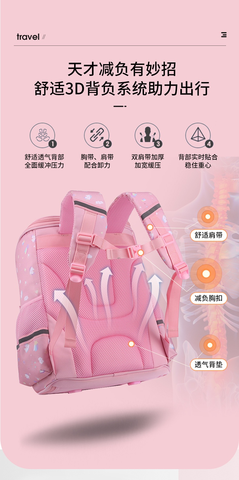 24HA13.05 - BALO CHỐNG GÙ CAO CẤP 3D CHO BÉ
