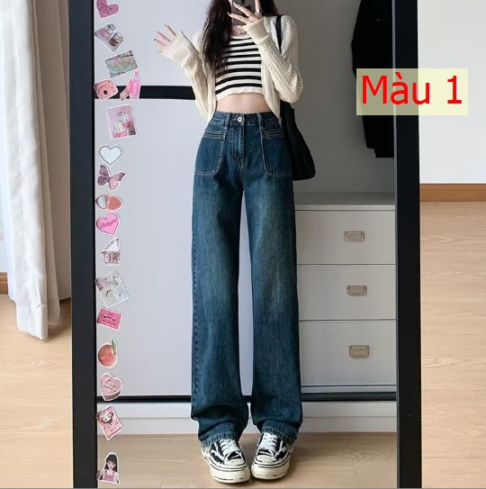 24HH23.04 - QUẦN JEAN SUÔNG NỮ