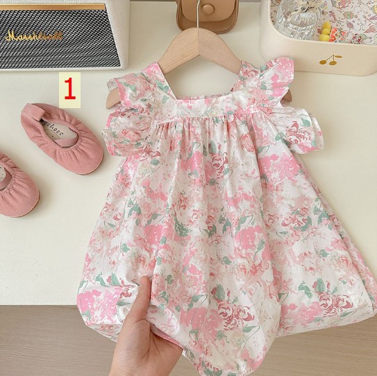 24HH33.01 - VÁY HOA BÉ GÁI.