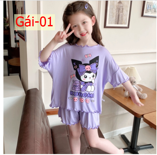 24HA43.11 - BỘ MẶC NHÀ NHÂN VẬT HOẠT HÌNH CHO BÉ