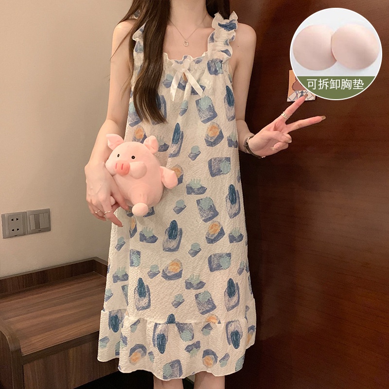 24HH43.10 - VÁY 2 DÂY KÈM BRA NỮ