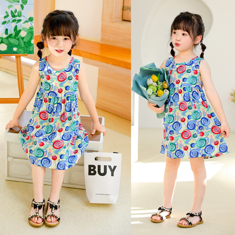 24HA53.01 - SET 2 VÁY LANH LỤA BÉ GÁI