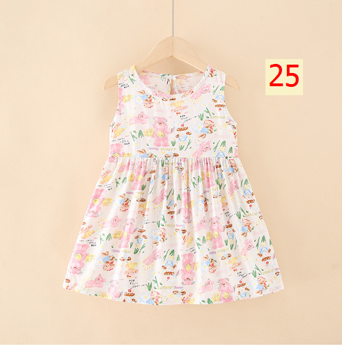 24HA53.01 - SET 2 VÁY LANH LỤA BÉ GÁI