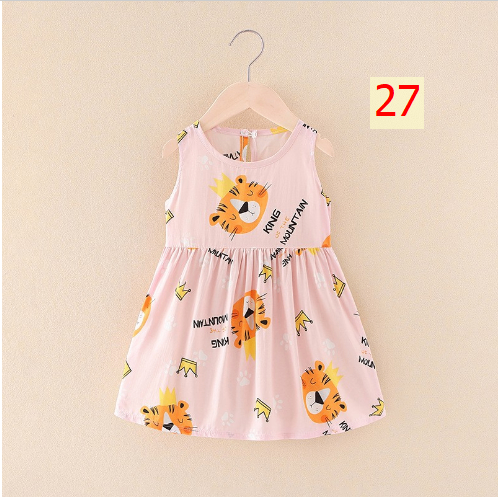 24HA53.01 - SET 2 VÁY LANH LỤA BÉ GÁI