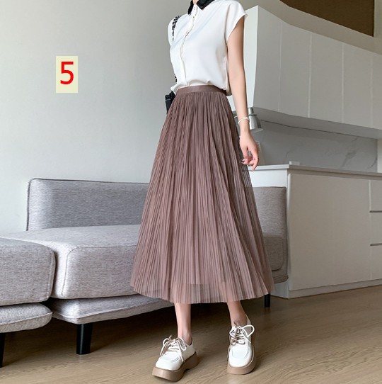 24HH63.11 - CHÂN VÁY VOAN XẾP LY