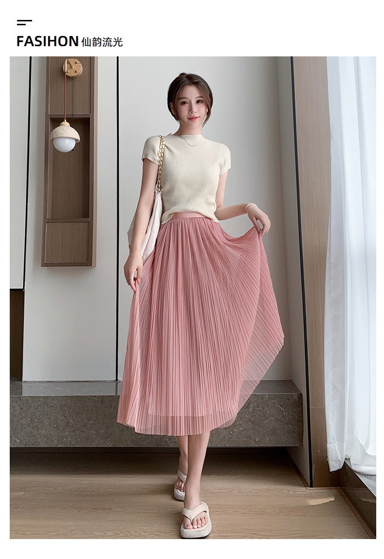 24HH63.11 - CHÂN VÁY VOAN XẾP LY