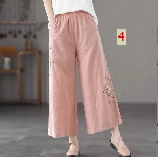 24HH63.06- ❌QUẦN ỐNG SUÔNG THÊU HOA