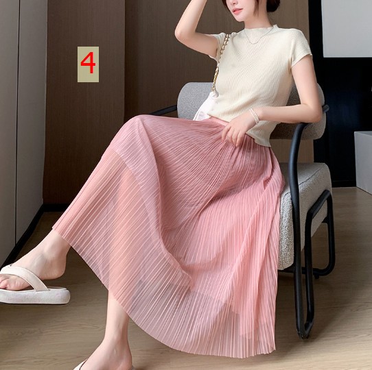 24HH63.11 - CHÂN VÁY VOAN XẾP LY