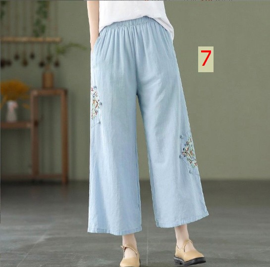 24HH63.06- ❌QUẦN ỐNG SUÔNG THÊU HOA
