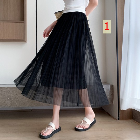 24HH63.11 - CHÂN VÁY VOAN XẾP LY