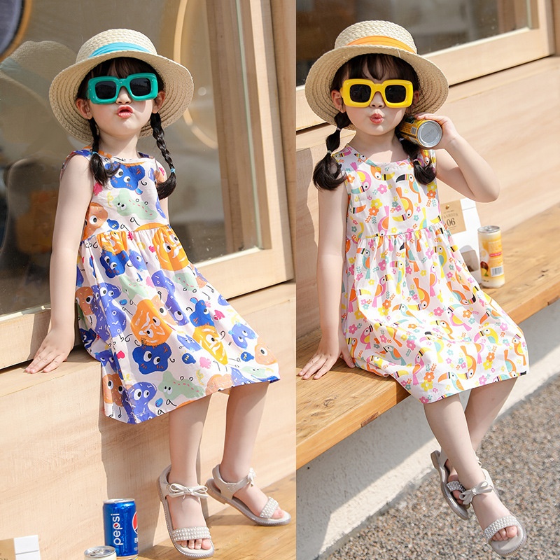 24HH73.04 - VÁY LANH LỤA CHO BÉ