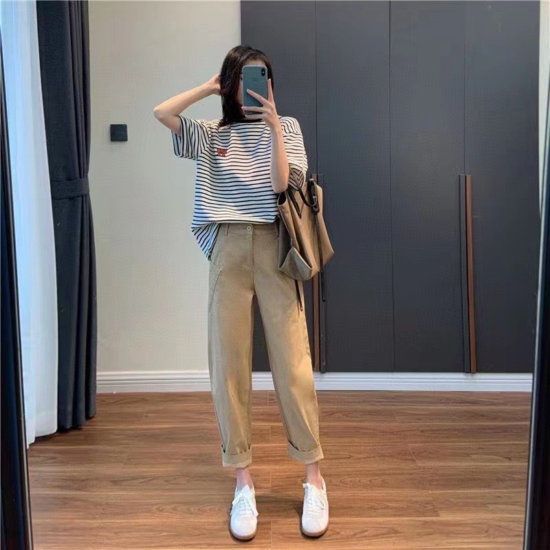 24HH73.06 - ÁO PHÔNG KẺ NỮ