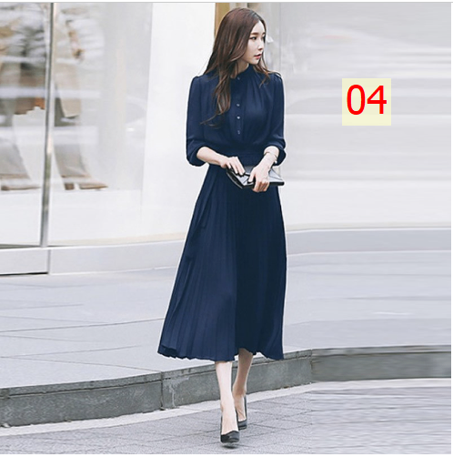 24HA83.03 - VÁY XẾP LY DÁNG DÀI
