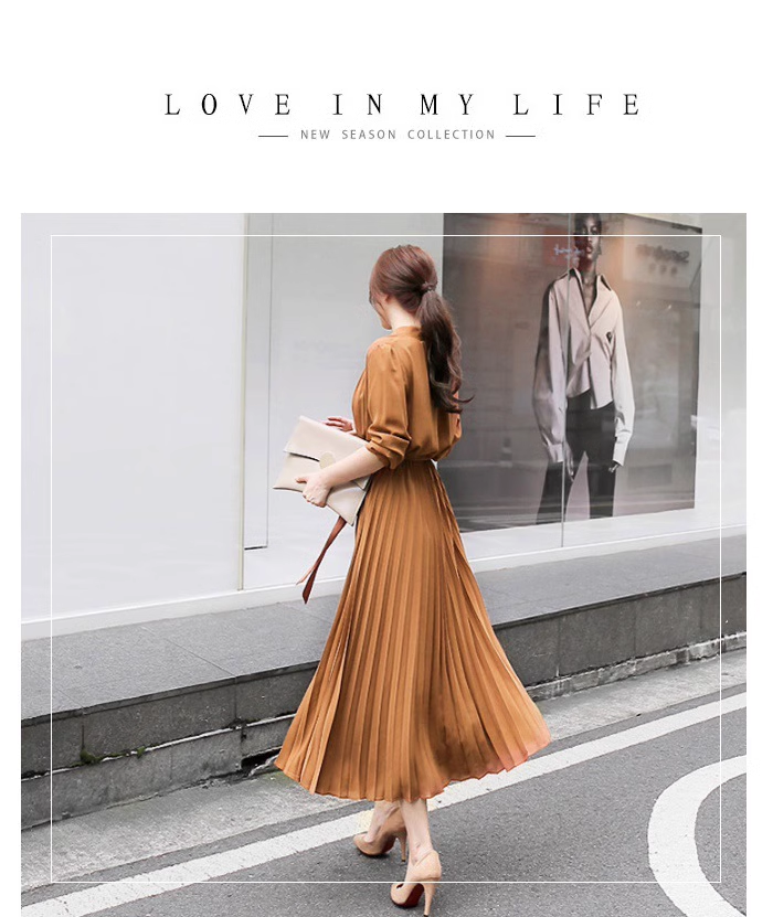 24HA83.03 - VÁY XẾP LY DÁNG DÀI