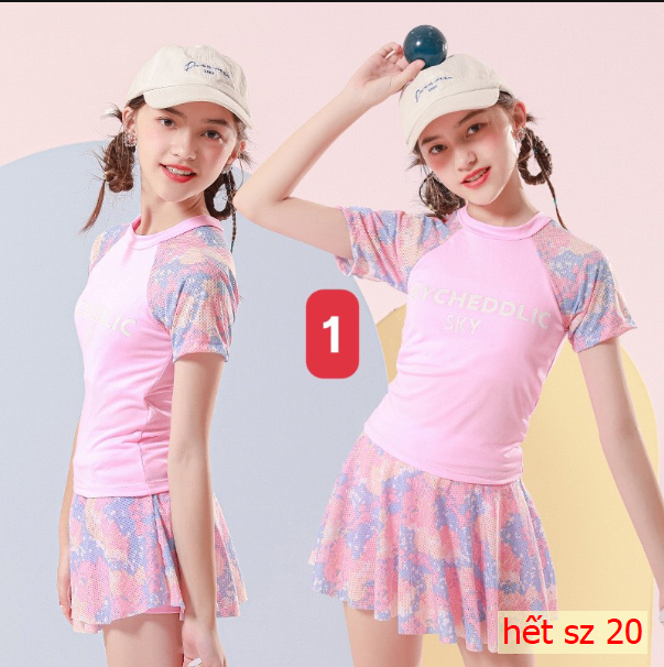 24HA93.07 - BỘ BƠI SIZE ĐẠI CHO BÉ GÁI