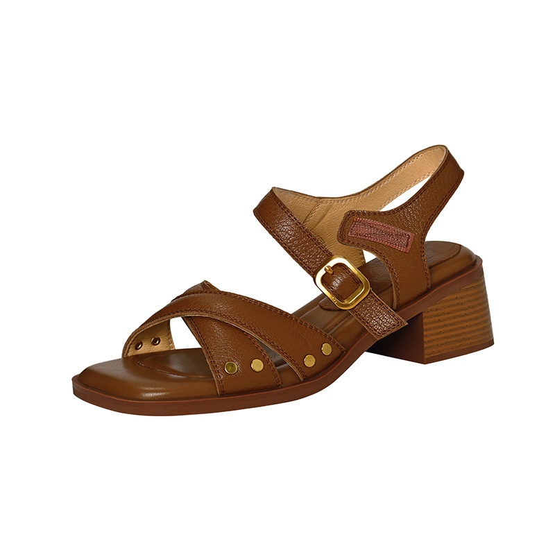 24HA103.06 - SANDAL DA GÓT TRỤ CAO CẤP
