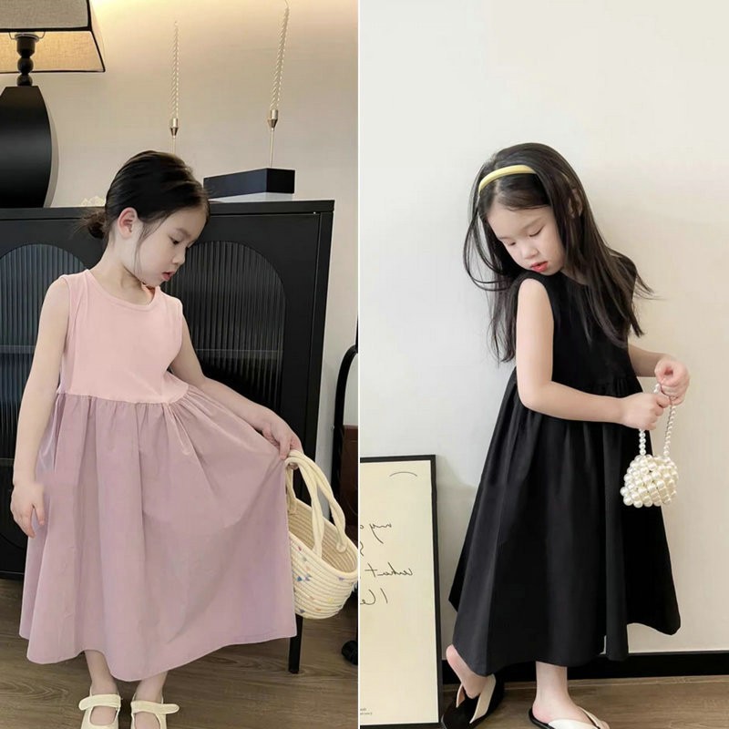 24HA113.05 - VÁY BA LỖ BÉ GÁI 2 MÀU