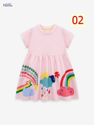 24HA123.08 - VÁY LITTLE MAVEN BÉ GÁI