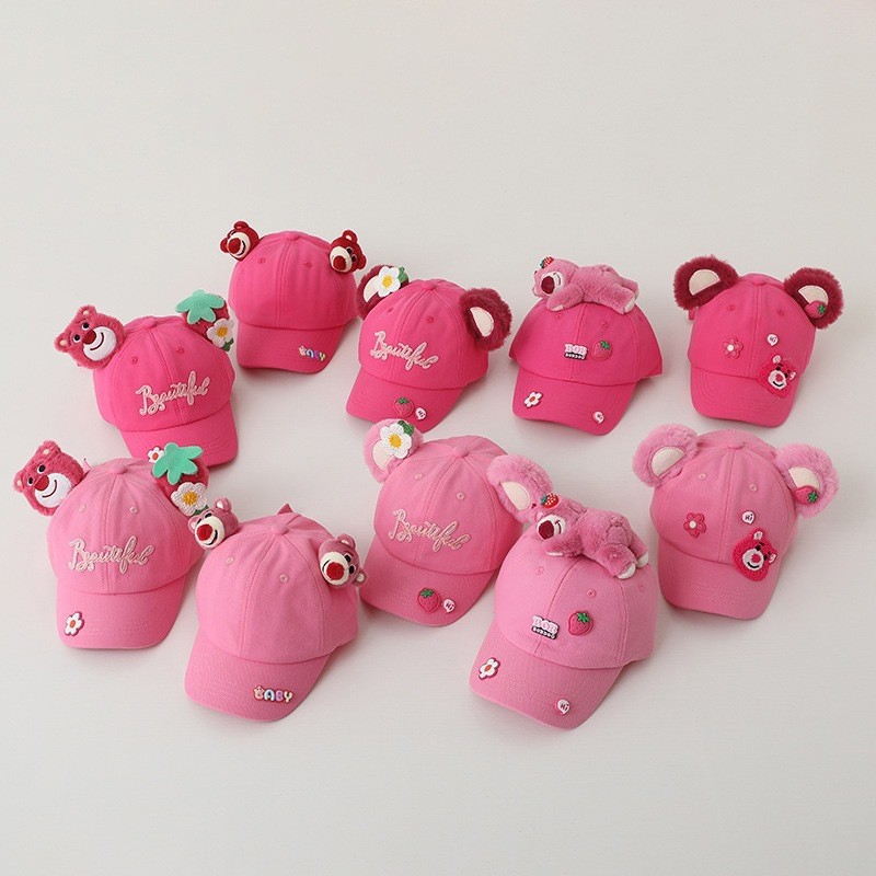 24HA153.07 - MŨ GẤU HỒNG BABY