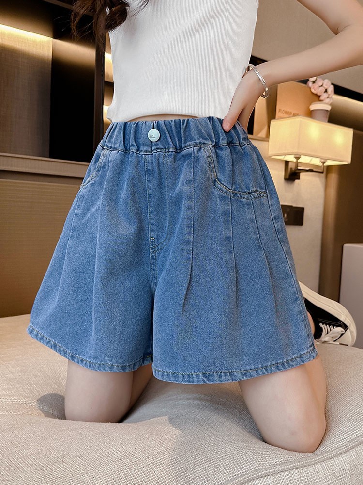 24HH163.06- 🅾️QUẦN SHORT JEAN ỐNG RỘNG CHO BÉ