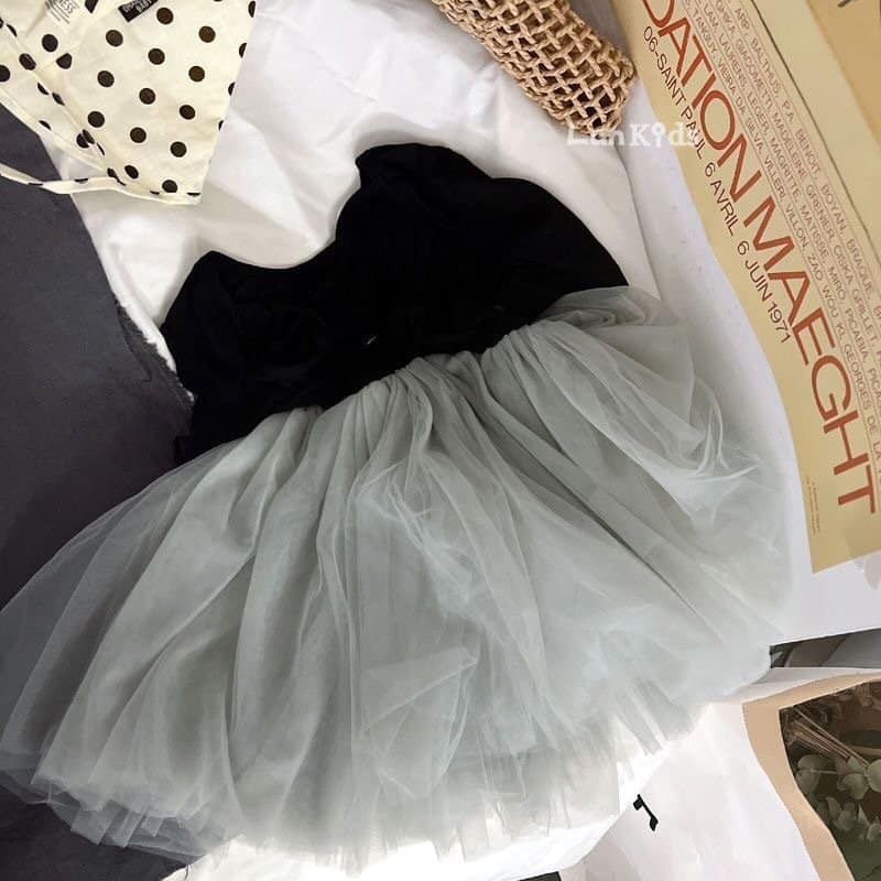 24HA163.09 - VÁY XOÈ BÉ GÁI ĐAN LƯNG