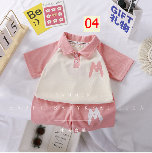 24HA173.09 - BỘ CỘC POLO BÉ TRAI BÉ GÁI