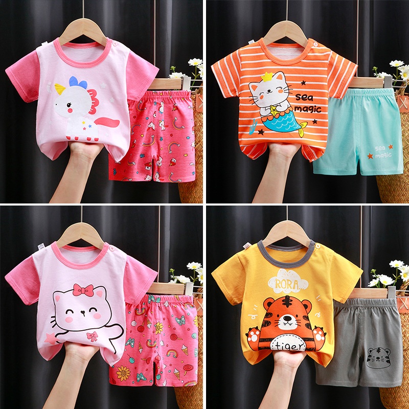 24HA173.03 - BỘ COTTON MẶC NHÀ CHO BÉ