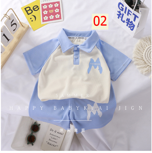 24HA173.09 - BỘ CỘC POLO BÉ TRAI BÉ GÁI