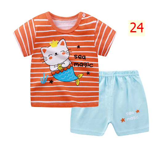 24HA173.03 - BỘ COTTON MẶC NHÀ CHO BÉ