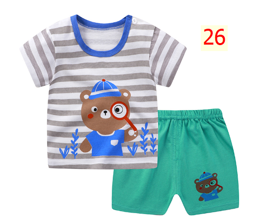 24HA173.03 - BỘ COTTON MẶC NHÀ CHO BÉ
