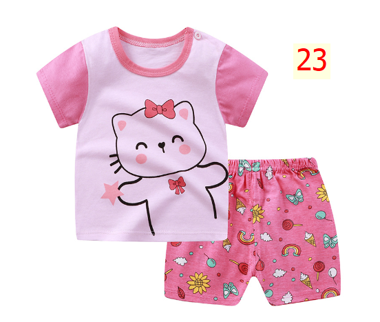 24HA173.03 - BỘ COTTON MẶC NHÀ CHO BÉ