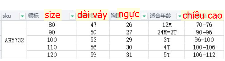 24HH173.06 - VÁY BÉ GÁI KÈM MŨ