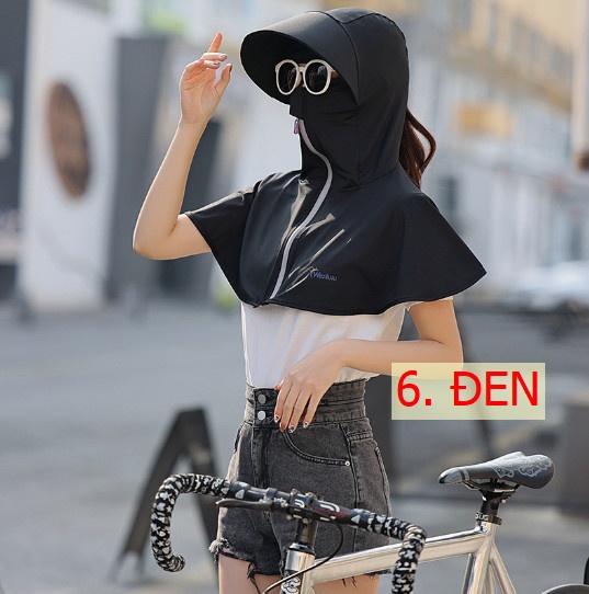 24HH193.06- SET MŨ TÍCH HỢP KHẨU TRANG + GĂNG TAY DÀI CHỐNG TIA UV