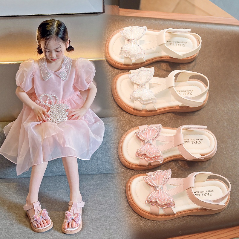 24HA213.07 - SANDAL NƠ BƯỚM