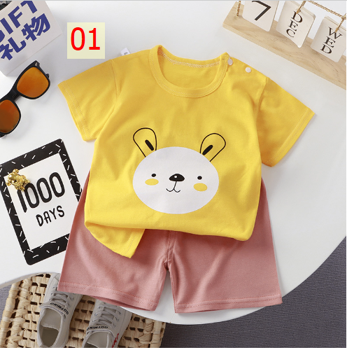 24HA213.10 - SET 2 BỘ COTTON MẶC NHÀ CHO BÉ
