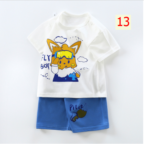 24HA213.10 - SET 2 BỘ COTTON MẶC NHÀ CHO BÉ