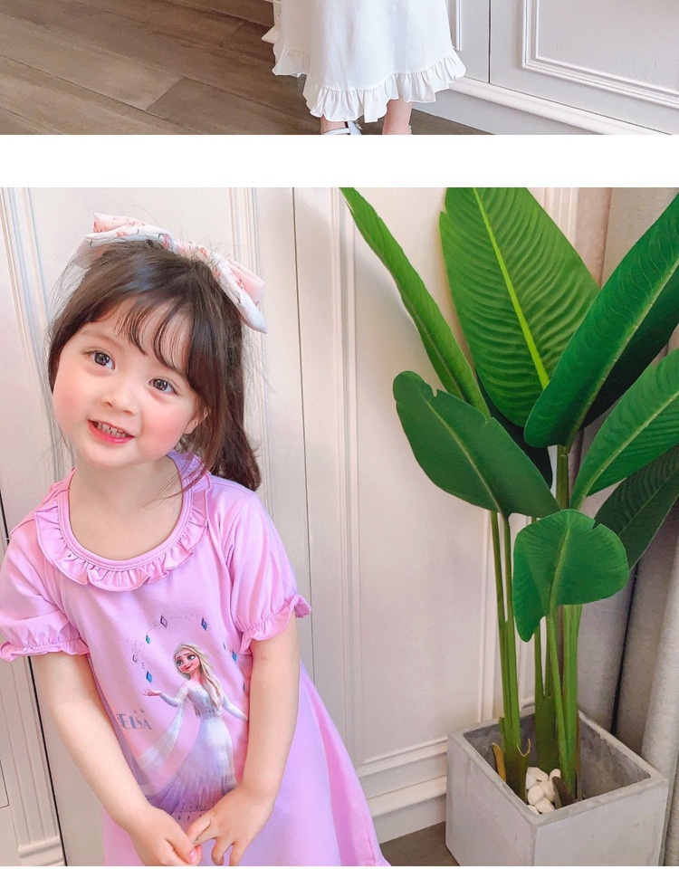 24HH84.01 - VÁY MẶC NHÀ ELSA BÉ GÁI