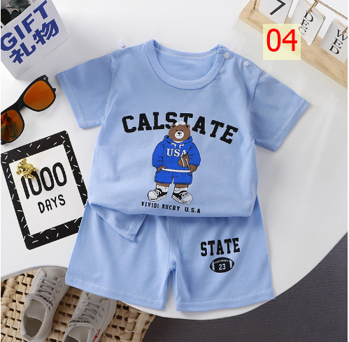 24HA213.10 - SET 2 BỘ COTTON MẶC NHÀ CHO BÉ