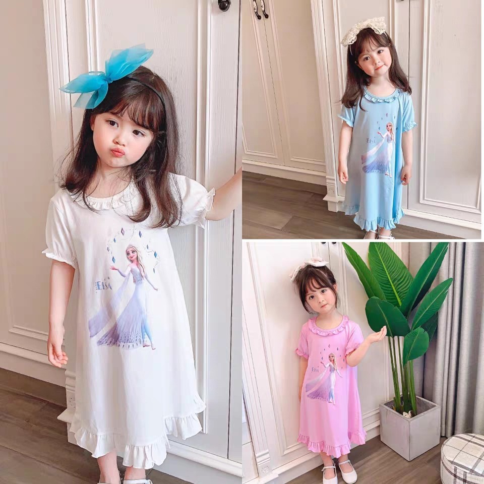 24HH84.01 - VÁY MẶC NHÀ ELSA BÉ GÁI