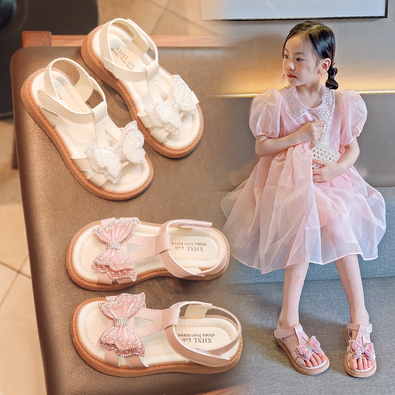 24HA213.07 - SANDAL NƠ BƯỚM