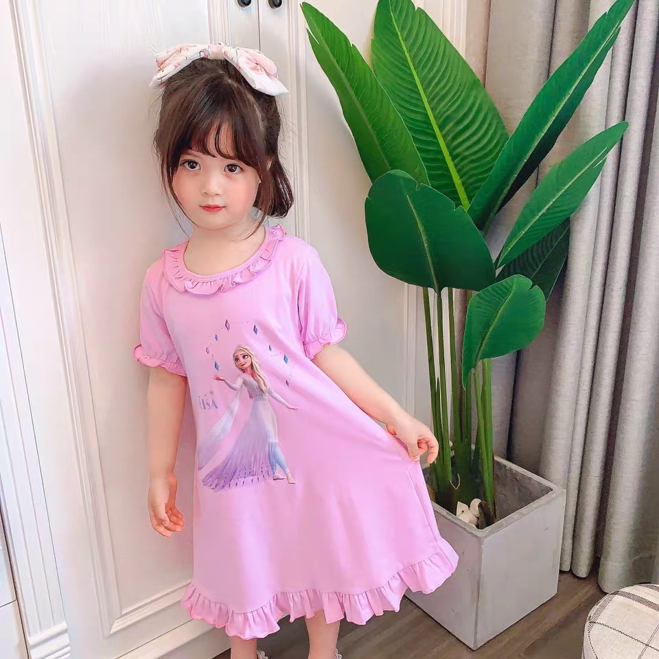 24HH84.01 - VÁY MẶC NHÀ ELSA BÉ GÁI