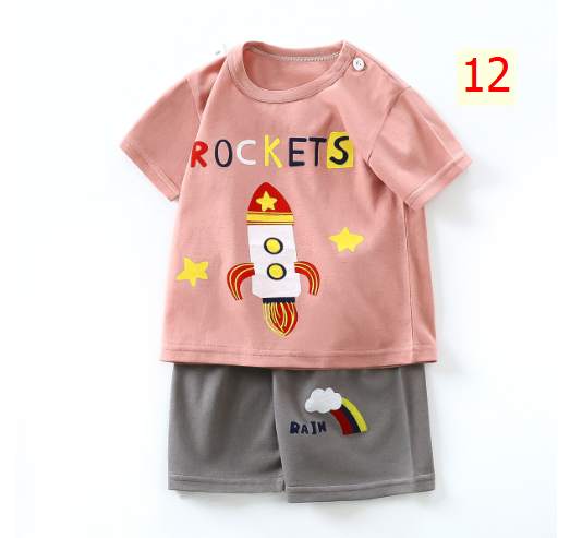 24HA213.10 - SET 2 BỘ COTTON MẶC NHÀ CHO BÉ