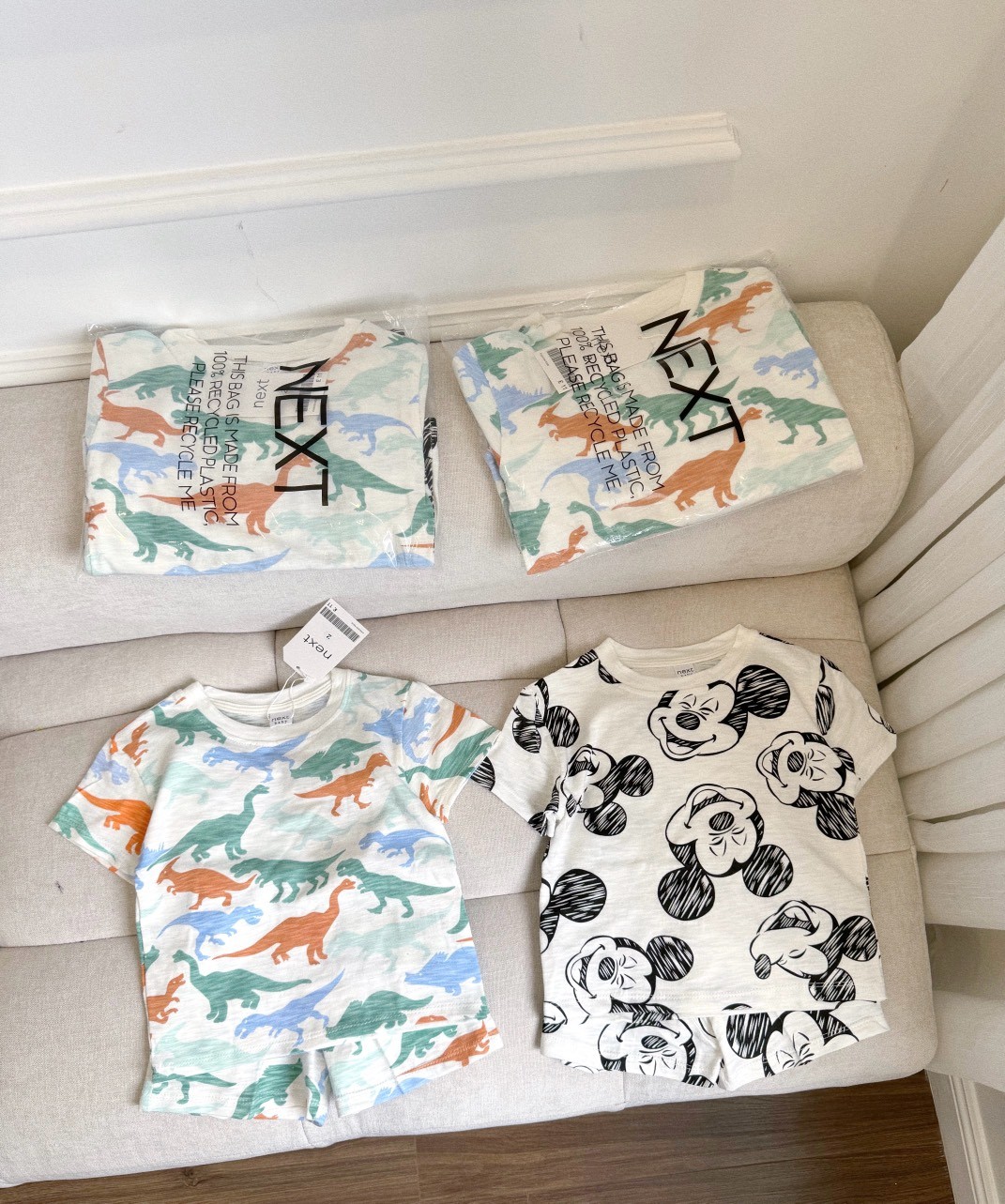24HAVN01.213 - SÉT 2 BỘ COTTON XƯỚC NEXT CHO BÉ