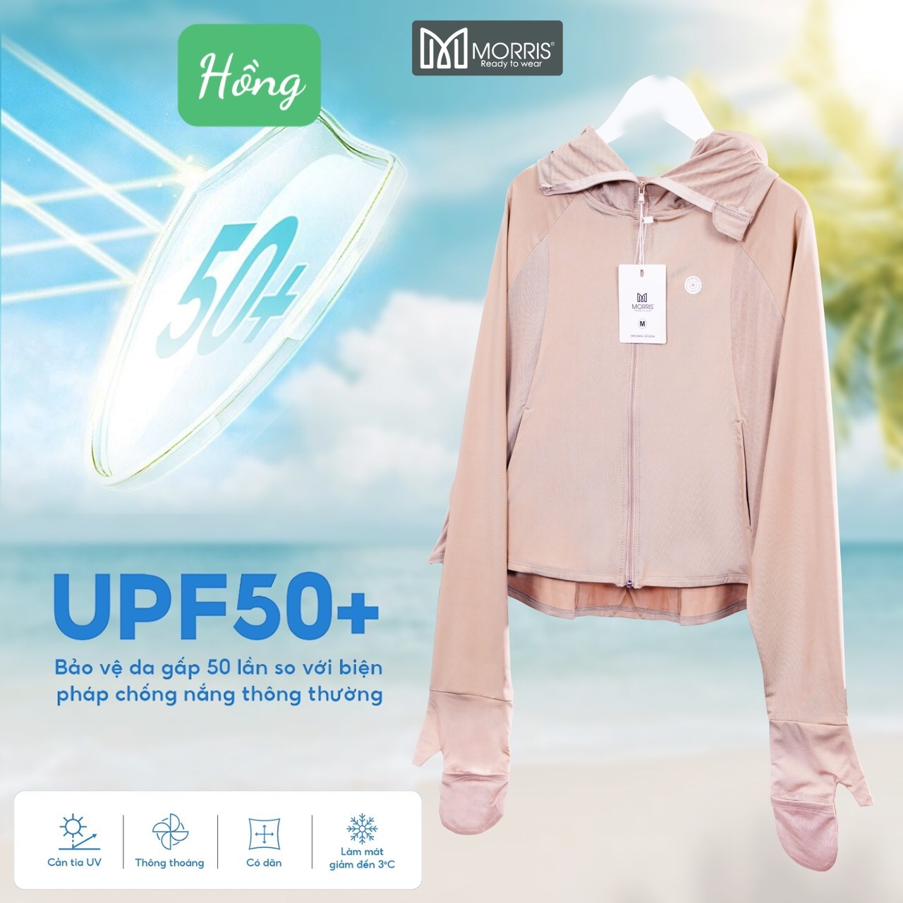 24HAVN06.223 - ÁO CHỐNG NẮNG MORRIS CÁNH DƠI