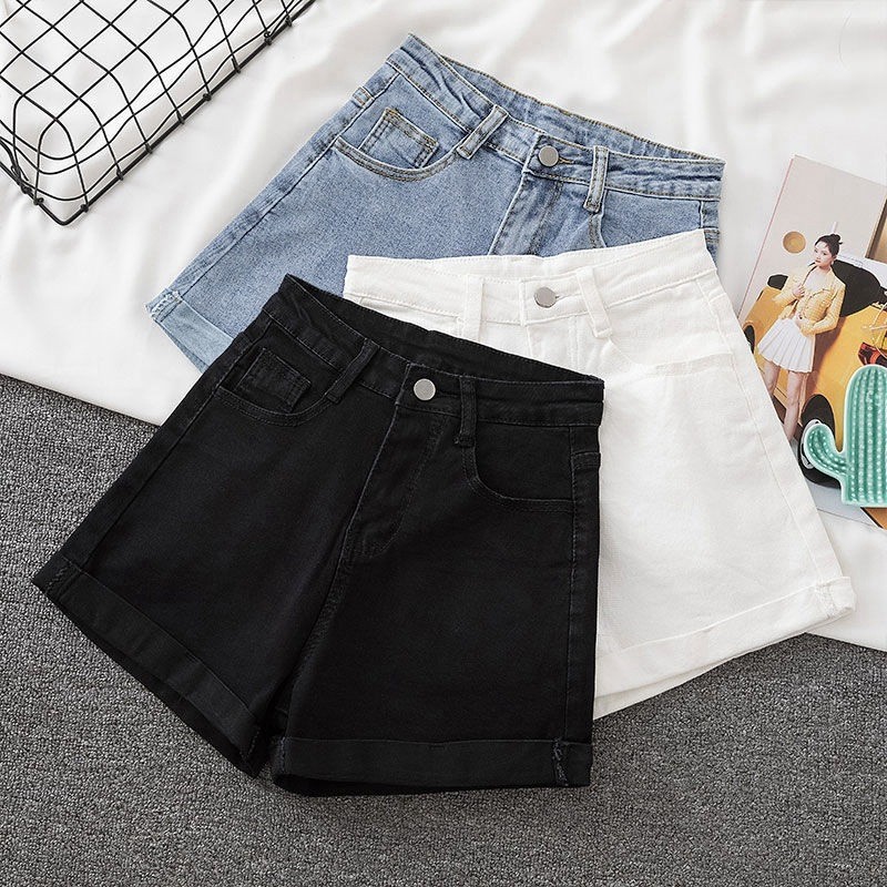 24HH223.15- 🅾️QUẦN SHORT JEAN CẠP CAO NỮ