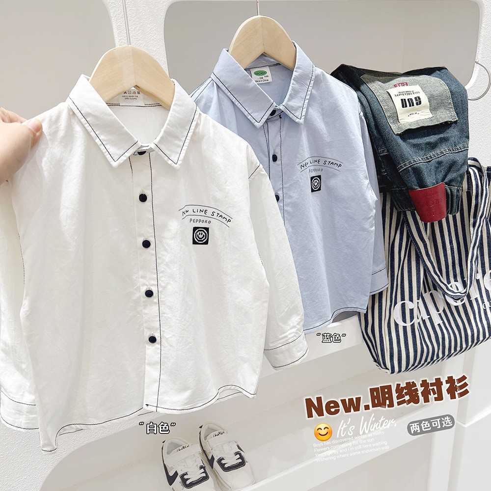 24HH223.16 -ÁO SƠ MI PHỐI BÉ TRAI HÃNG KACADY