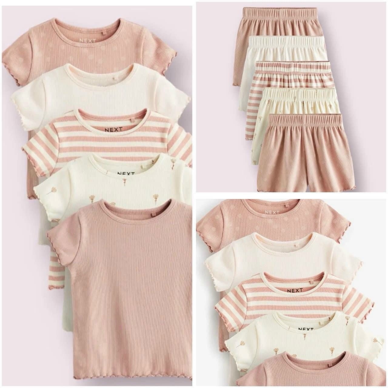 24HAVN01.223 - SÉT 3 BỘ TĂM VINTAGE COVER NEXT BÉ GÁI